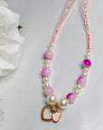 Collier "Cœur guimauve"