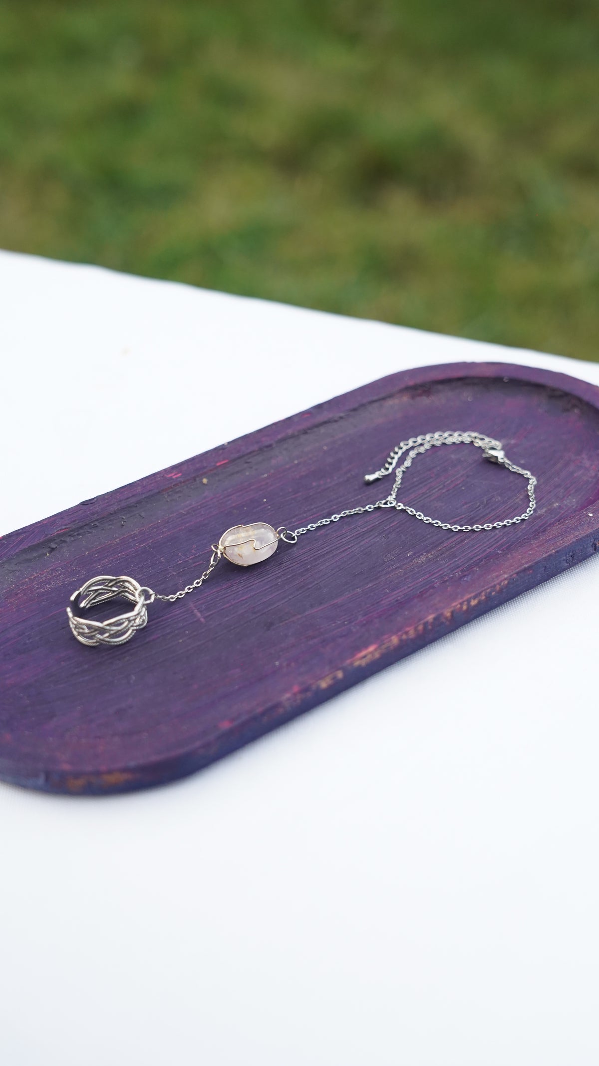 Bracelet-bague "Ange"