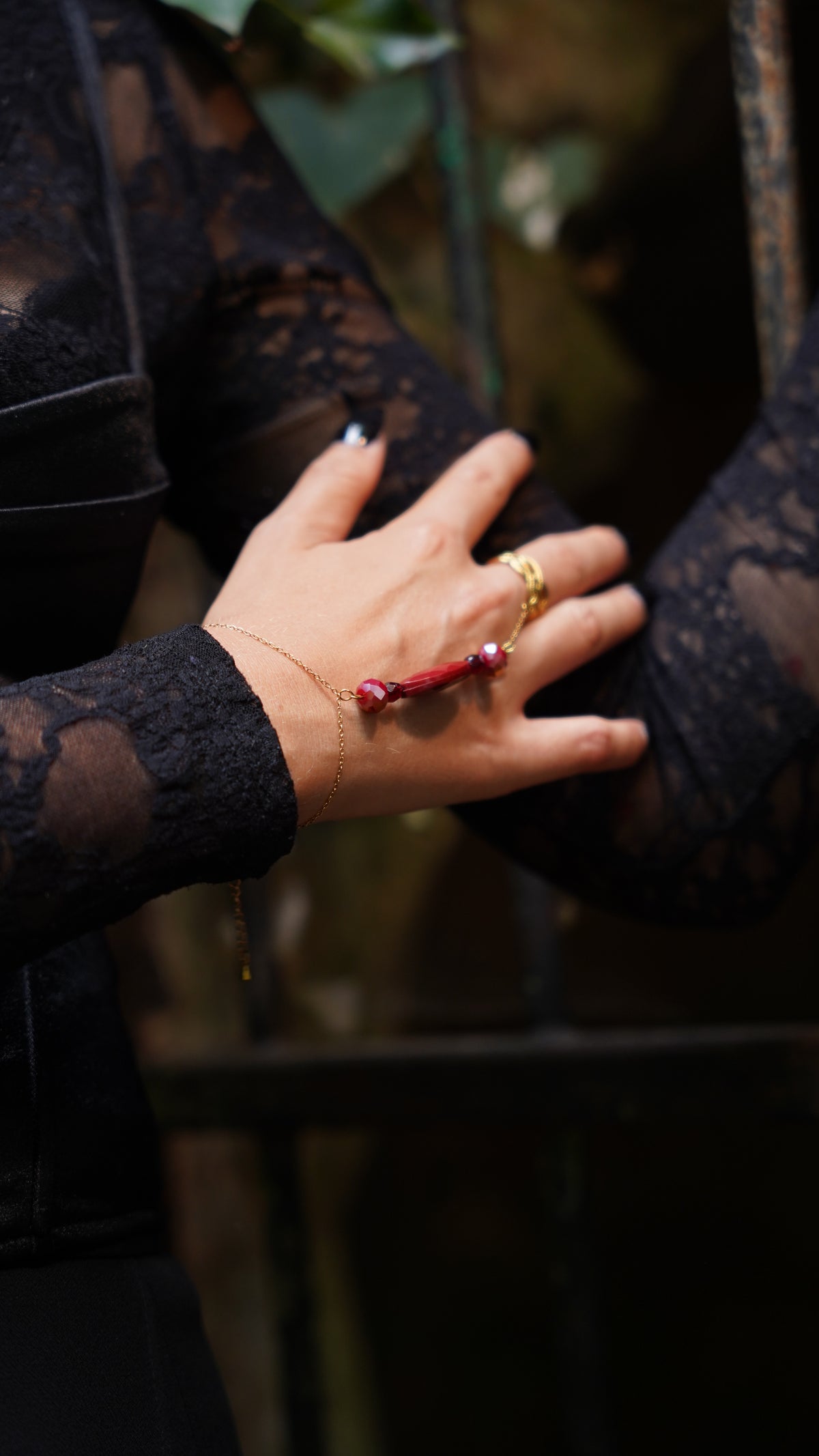 Bracelet-bague "Vampire"