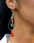 Boucles d'oreilles "Papillon rouge"