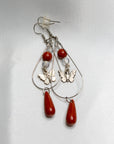 Boucles d'oreilles "Papillon rouge"